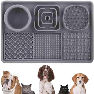 Pet Feeding Mats Silicone Lick Mats Non Slip Durable For Small Animals Puppies Kittens Slow Feeding Interactive Pet Food Mat