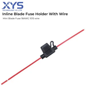 Automotive Inline Waterproof Mini Fuse Holder with Wire,1015 18AWG Cable, Circuit Protection for Car