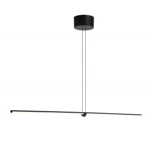Indoor Modern Minimalist One-Line Pendant Light Restaurant Linear Ceiling Hanging Lamps