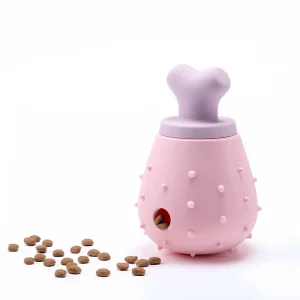Eco-Friendly Silicone Dog Chew Toys Slow Treat Food Dispensing Interactive Leaky Pet Products for Teeth Cleaning