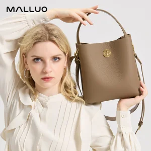 Luxury Designer Leather Bucket Bag