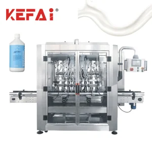 Máquina de llenado automática de línea de producción de jabón líquido viscoso para botellas de cosméticos, champú, loción, detergente y crema con pistón neumático lineal Kefai