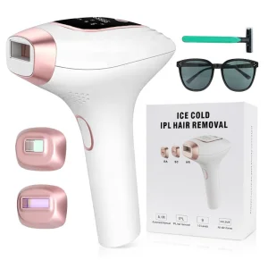 Portable IPL Hair Removal Device with Pain-Free Permanent Hair Reduction