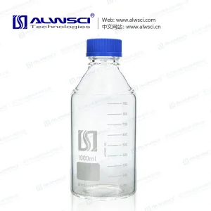 Alwsci Chromatography 1000ml Gl 45 Reagent Glass Bottle with Blue PP Screw Cap