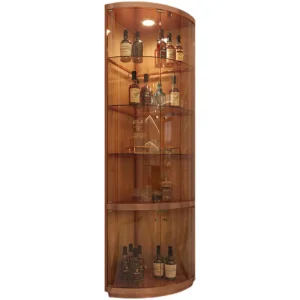 LED Glass Corner Cabinet