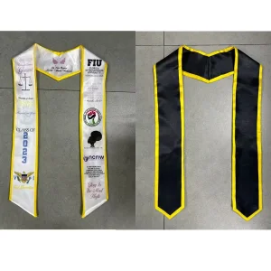 Custom Adult Satin Wholesale Graduation Gown Shawl Bright Light Graduation Gown Stoles
