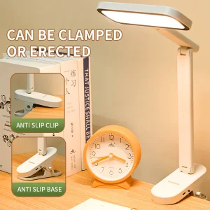 USB Rechargeable Clip-on LED Desk Lamp for Home Office