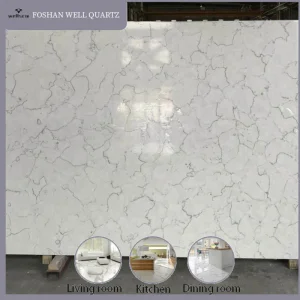 China Suppler Calacatta White Marble Engineered Stone Countertops Artificial Stones Quartz Slab