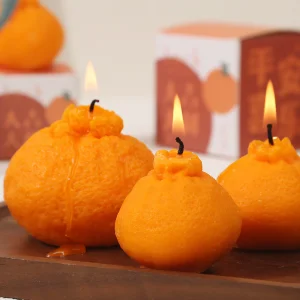 Handcrafted Romantic Orange Candle Gift for Scent Lovers