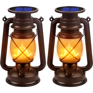 Solar Lantern Outdoor Vintage LED Camping Lights