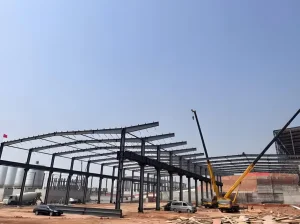Customized Flexible Warehouse Steel Arch Clear Span Prefabricated Shed Storage Facility Metal Building