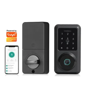 Anti-Theft Digital Combination Finger Print Password TUYA APP Controlled Smart Deadbolt Door Lock