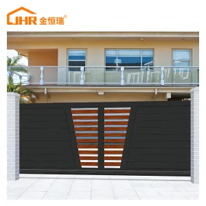 Sleek Modern Aluminum Front Gate with Laser Cut Design