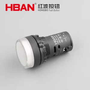 Hban 22mm White Plastic LED Lamp Signal Indicator Light for Fire Alarms