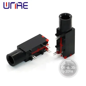 OEM CK-6.35-309A Headphone Socket, Audio port, Black and Red, 3 pin Factories, Company
