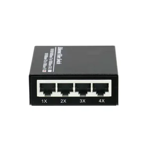 Reliable Quality 10/100/1000M 4 Port 1 SC Fiber RJ45 Self-adaptive Media Converter