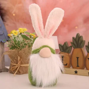 Hot Sale Easter Party Decoration Rabbit Ears Dwarf Doll Easter Decor Ornaments