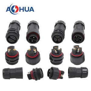 Conector de Potencia a Prueba de Agua para Ensamblaje de Motor Agrícola Exterior 2pin Masculino Femenino