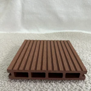 3D Embossed WPC Co-Extruded 150mmx24mm Hollow Waterproof Outdoor Decking with Square Hollow