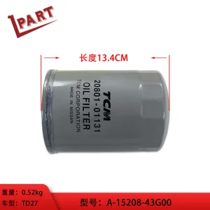 Forklift Spare Parts Td27 Oil Filter a-15208-43G00