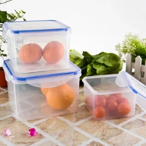 Transparent food storage plastic food container