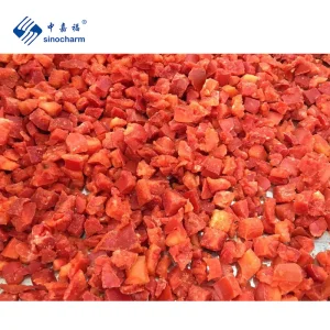 Sinocharm Brc a Aprobado 10*10mm IQF Pimiento Rojo Picado Precio de Fábrica 10kg Pimientos Morrones Congelados a Granel