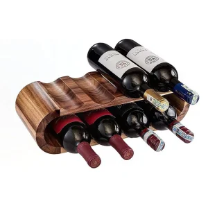 ZYTH Solid Wood Revolving Wine Storage Rack Beer Bottles Tabletop Organizer for Red Wine Champagne Display Modern Home Furniture