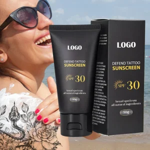 Custom Logo Natural Tattoo Care Lotion Sunscreen SPF 30