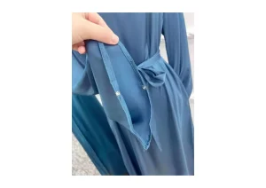 New Model Women's Long Sleeve Abaya in Chic Solid Colors for Modest Fashion