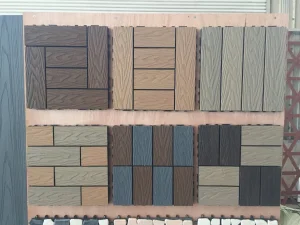 Interlocking Co-Extrusion DIY WPC Decking Tile for Garden Use