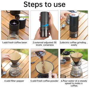 Juego de filtrado para café molido manual, set de preparación por goteo, regalo