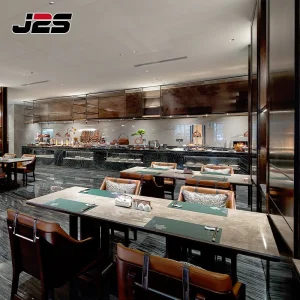 Spill Resistant Orange Upholstered Chairs Square Tables Custom Booth Seating Commercial Restaurant Furniture