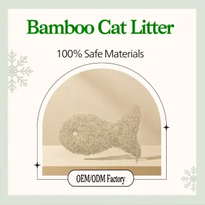 Hot Selling Plant Based Litter Biodegradable Highly Absorbent with Strong Odor Control OEM/ODM Natural Bamboo Cat Litter