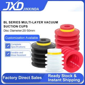 JXD PIAB Type BL20/30/40/50mm Actuator 5-Layer Silicone Suction Cup Irregular Soft Bag Packaging Robot Component