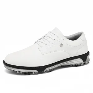 Professional Men's Golf Shoes Custom Logo Waterproof Leather Upper Rubber Sport Base Customizable for Men Women Zapatos De Golf