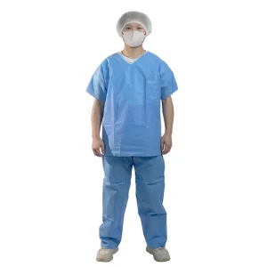 Wholesale Hospital Uniforms Scrub Suits Disposable SMS Scrub Set Nonwoven for Medical Professionals