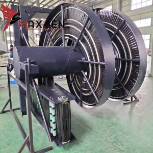Spiral Conveyor System with Guide and Cleats Carbon Steel Frame