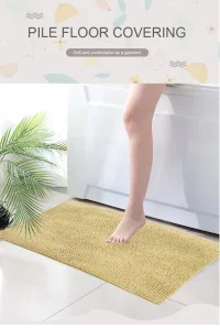 Microfiber Chenille Bath Mat Non-Slip and Water Absorption Bathroom Mat Bath Mat Chenille