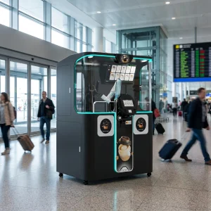 LE920A with MDB Protocol Robot Barista Commercial Bean-to-Cup Coffee Vending Machine with Fresh Milk Frothing