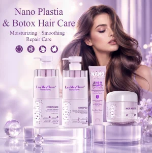 Hot Sell Pink Nanoplastia &amp; Botox Shampoo Kit 500 ml Strengthens Moisturizing Smoothing Hair Luxury Hair Care Sets