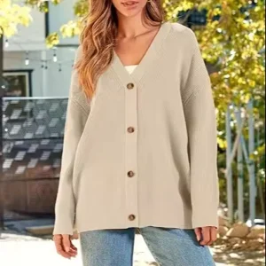 Custom Logo Oversized Knitted Cardigan