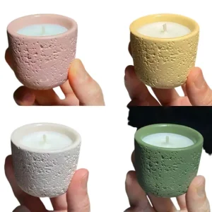 Buy Macaron Color Rough Texture Cement Aromatherapy Candle Cup Manufacturer, Products
