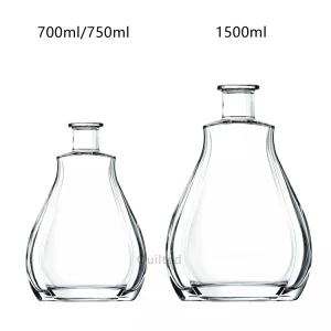 China Customized 750ml clear liquor glass bottles Manufacturer, Supplier