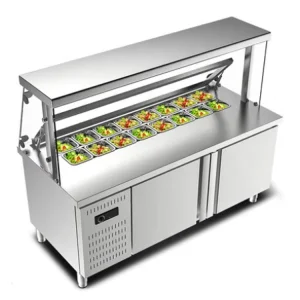 Salad Bar Refrigerator Commercial Supply for Food Industry