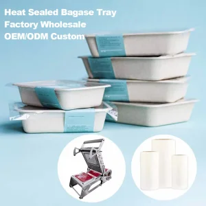 CPET Coating Meal Tray Biodegradable Sugarcane Bagasse