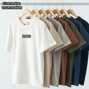 High Quality 100% Cotton Tshirt Custom Screen Printed Men's T-shirts 200 Gsm Streetwear Customized Logo Print Tshirts