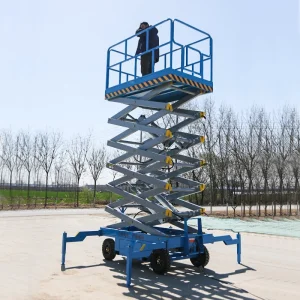 1100 Series Portable 6m 7.5m Electric Self-Propelled Mobile Aerial Working Platform Single Mast Vertical Lift Table