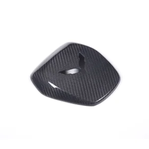on Sale Carbon Fiber Car Interior Accessories, Carbon Fiber Interior Trim Steering Wheel Emblem Protective Shell for 2014-2019 C7