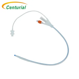 Catéteres urinarios desechables 3-Way sensor de temperatura catéter de silicona Foley