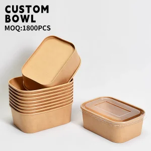 Jiehui Direct Supply Custom Logo Disposable Kraft Paper Lids